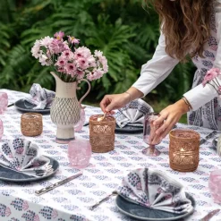 Sagar Blue & Magenta Tablecloth