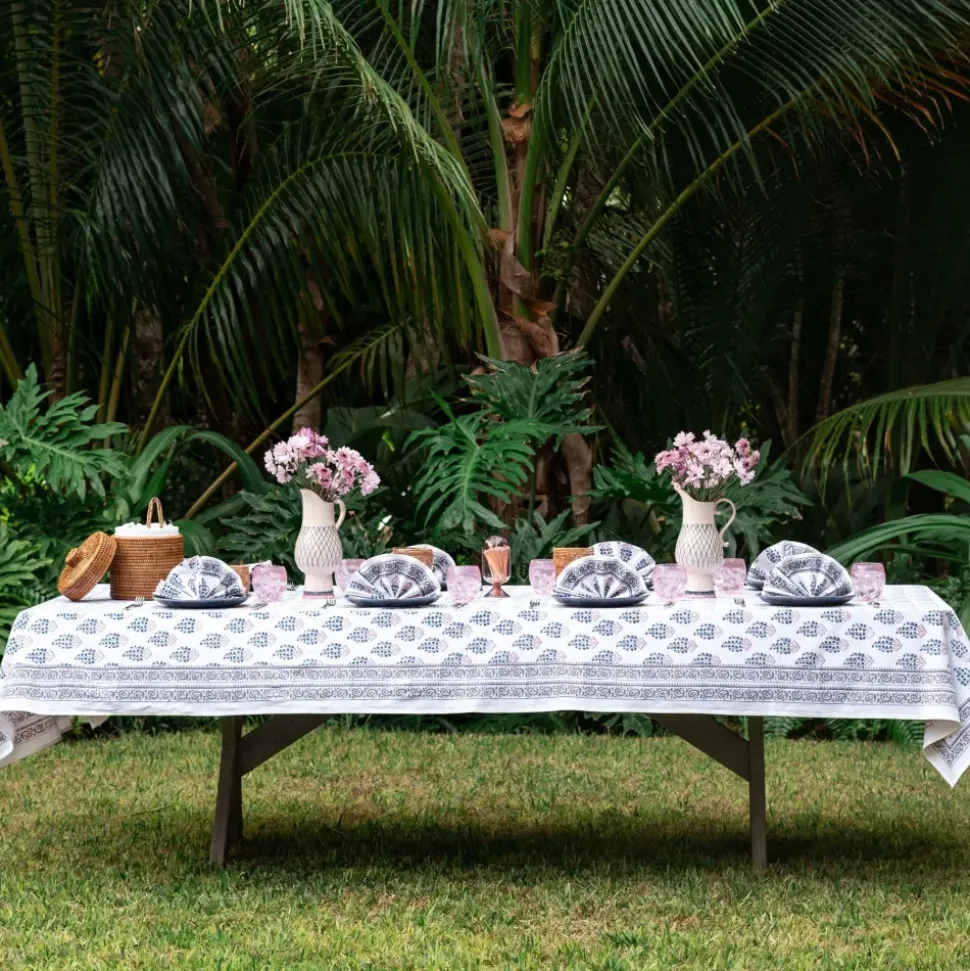 Sagar Blue & Magenta Tablecloth
