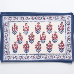 Sagar Red & Blue Placemat | Set of 4