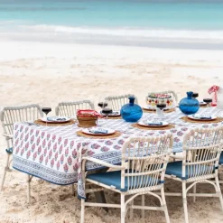Sagar Red & Blue Tablecloth