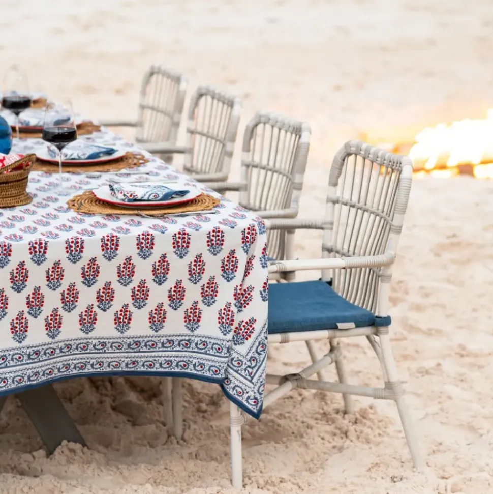 Sagar Red & Blue Tablecloth