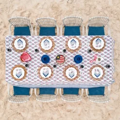 Sagar Red & Blue Tablecloth