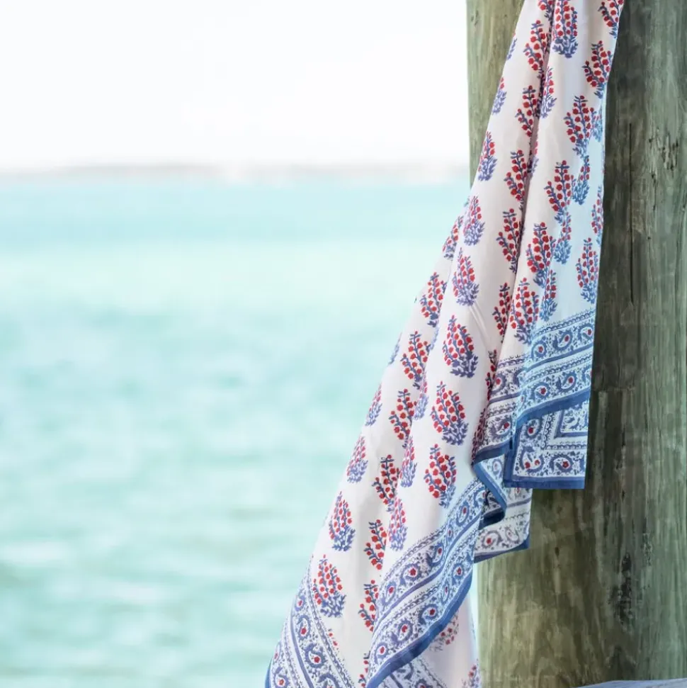Sagar Red & Blue Tablecloth
