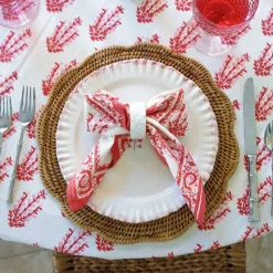 Sagar Red & Pink Napkin | Set of 4