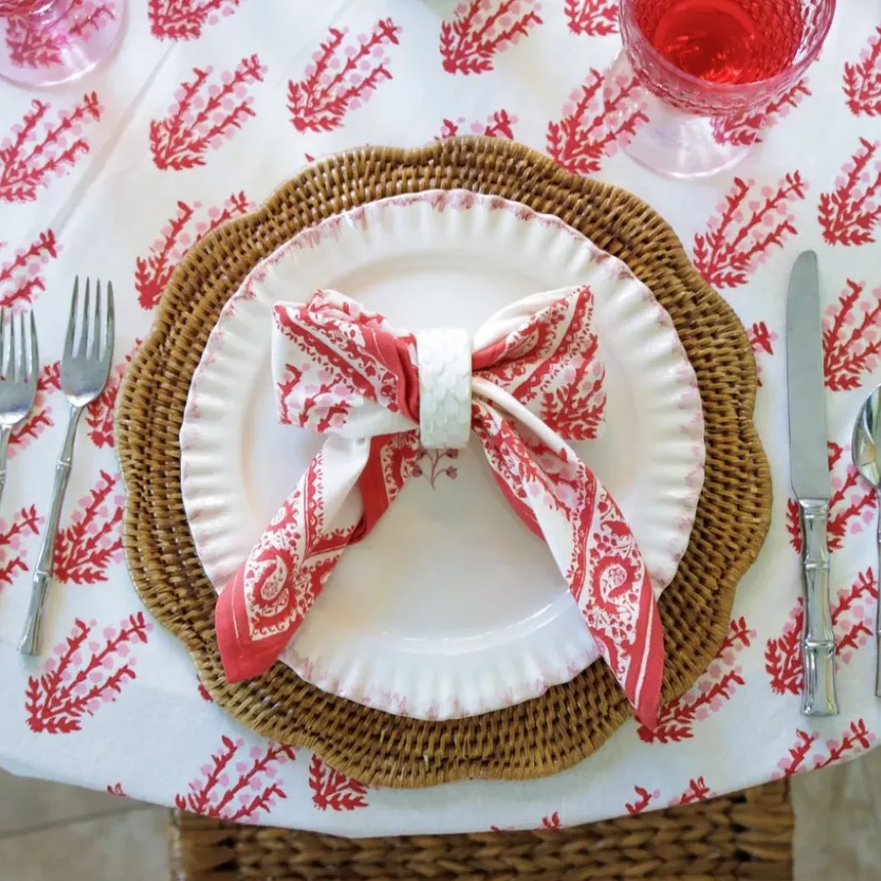 Sagar Red & Pink Napkin | Set of 4