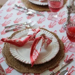 Sagar Red & Pink Napkin | Set of 4