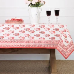 Sagar Red & Pink Tablecloth