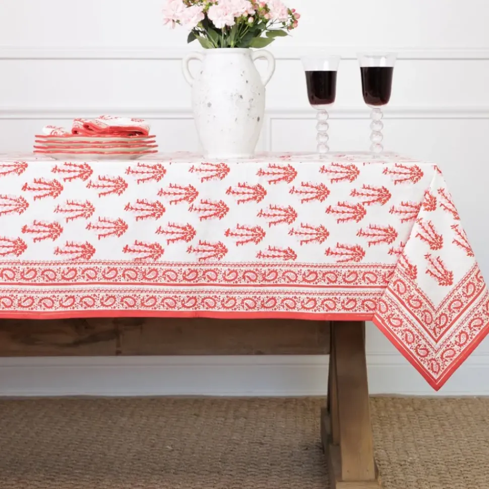 Sagar Red & Pink Tablecloth