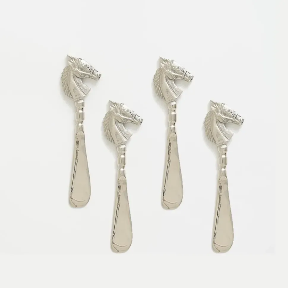 Silver Horse Cheese Knives | Set of 4