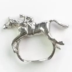 Silver Jockey Napkin Ring | Set of 4