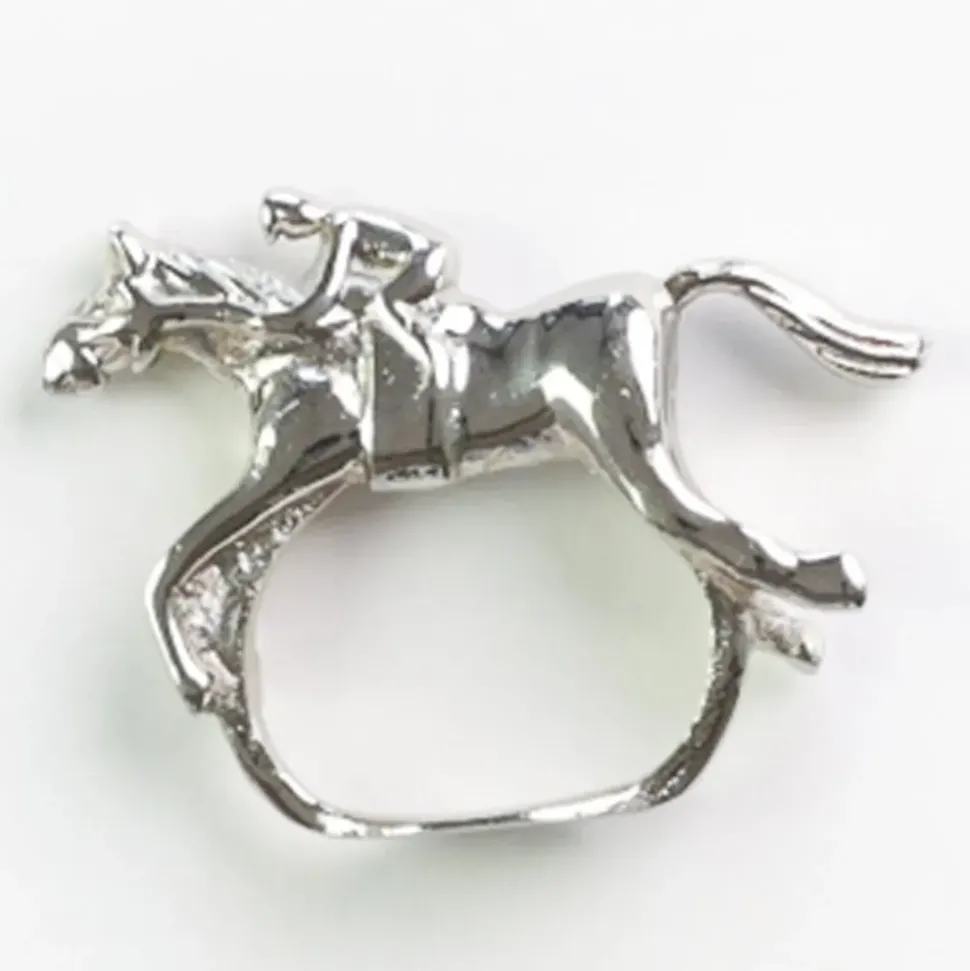Silver Jockey Napkin Ring | Set of 4