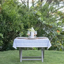 Tapestry Blue Tablecloth