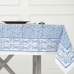 Tapestry Blue Tablecloth