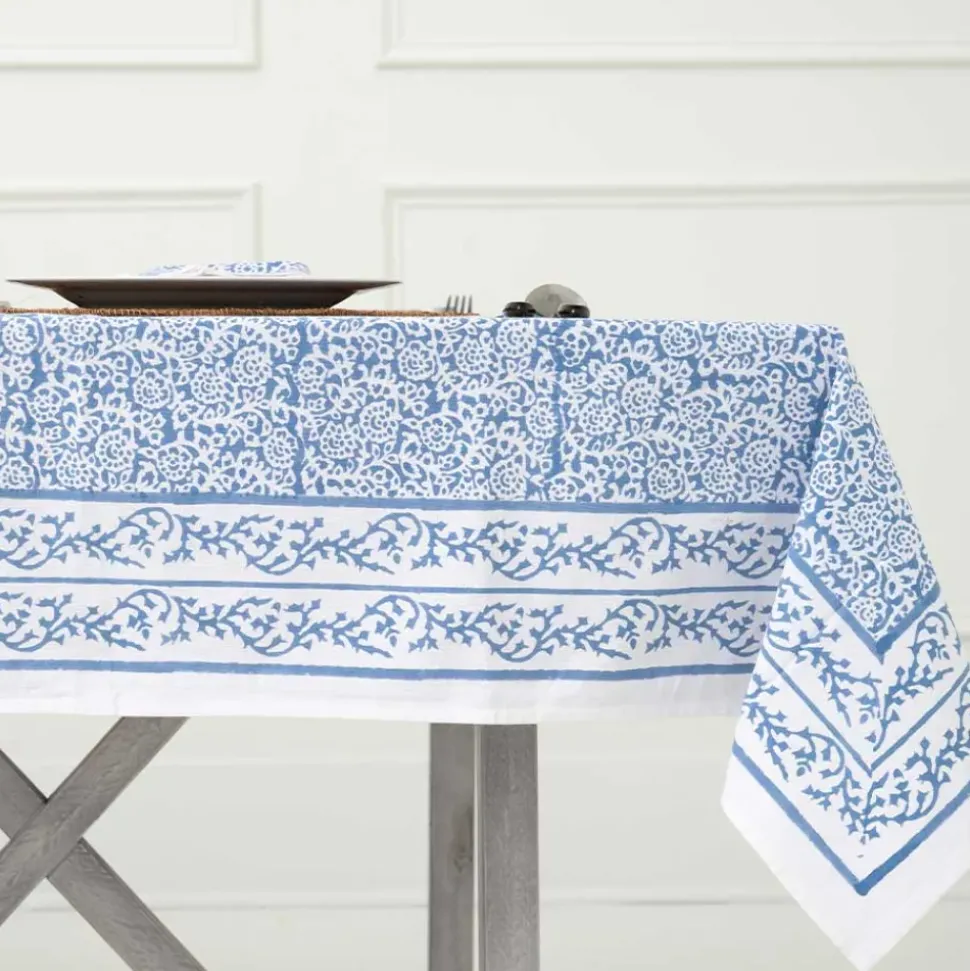 Tapestry Blue Tablecloth