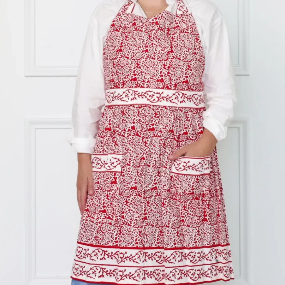 Tapestry Deep Red Apron