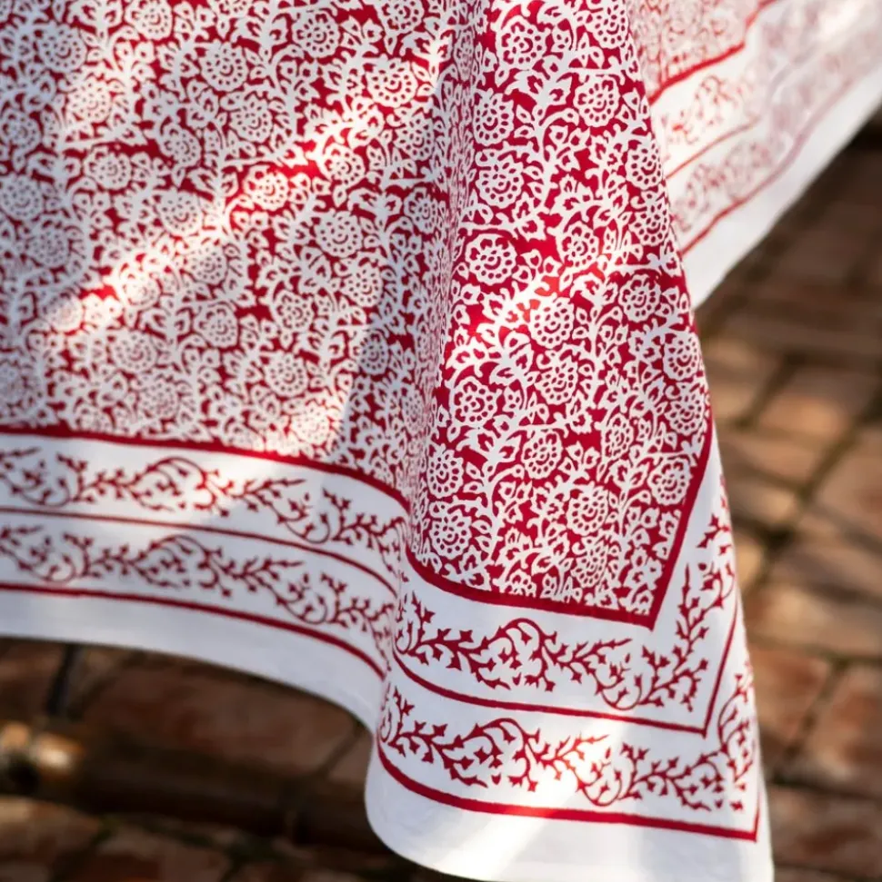 Tapestry Deep Red Tablecloth