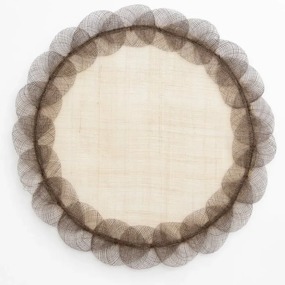 Taupe Poplar Leaf Rice Paper Placemat | Set of 4