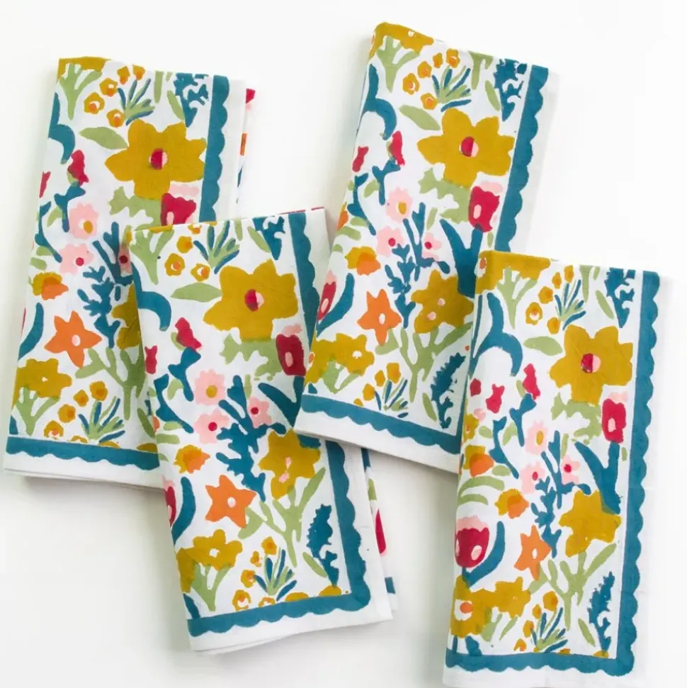 Teal Garden Napkin | Set of 4