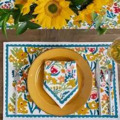 Teal Garden Placemat | Set of 4