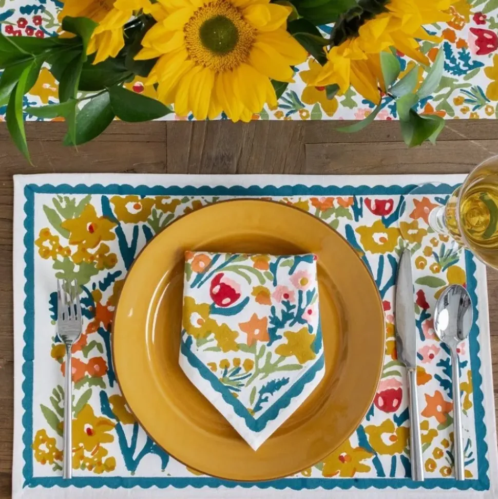 Teal Garden Placemat | Set of 4