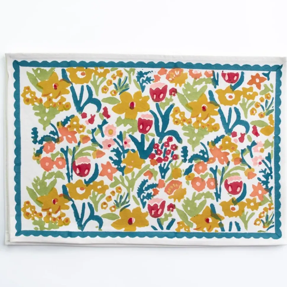 Teal Garden Placemat | Set of 4
