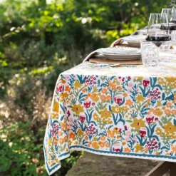 Teal Garden Tablecloth