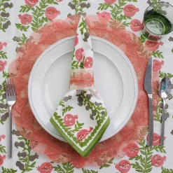 Terracotta Poplar Leaf Napkin Rings | Set of 4