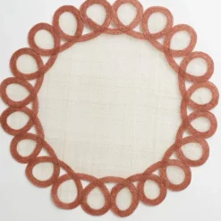 Terracotta Woven Doodles Placemat | Set of 4