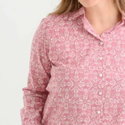 Tulip Sundial Mauveglow Button Down Blouse