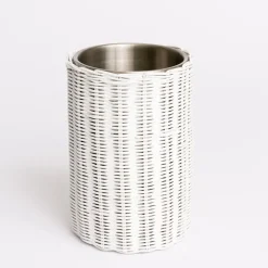 White Wicker Wine Cooler