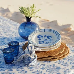 Woven Rattan Scalloped Placemats | Set of 4