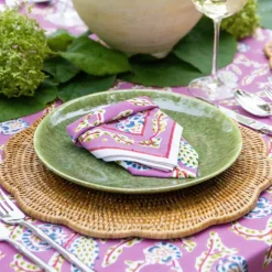 Woven Rattan Scalloped Placemats | Set of 4
