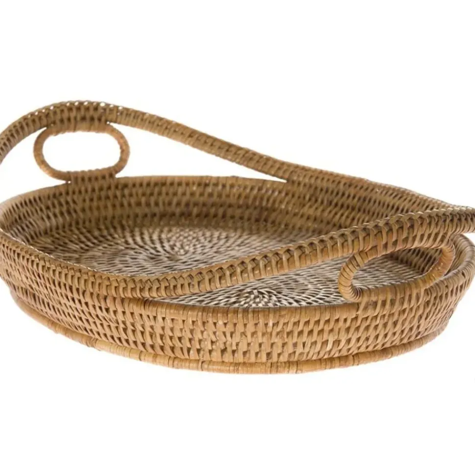 Woven Rattan Serving Tray