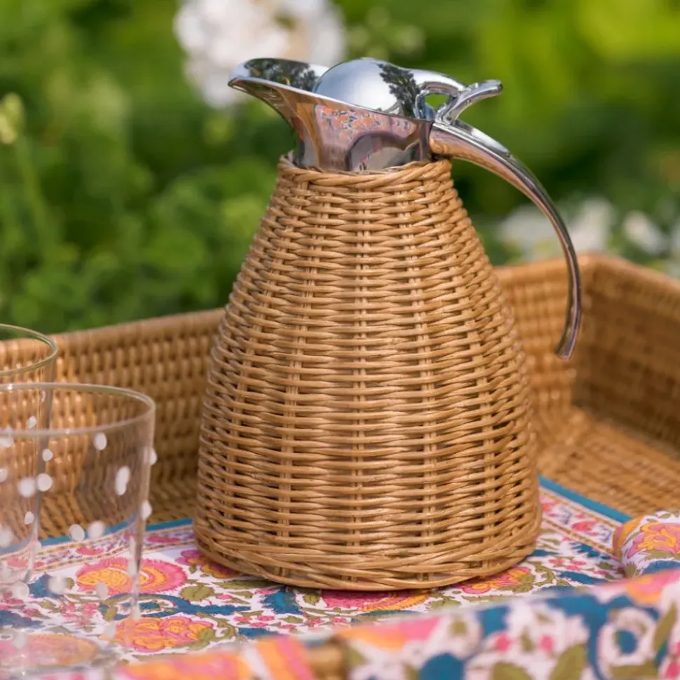Woven Rattan Thermos